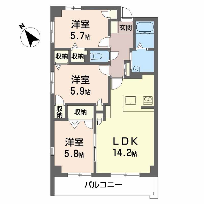 サンライクテイリス３号館 0301号-16