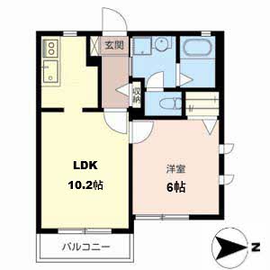 シャーメゾン諏訪ノ森 0201号-3