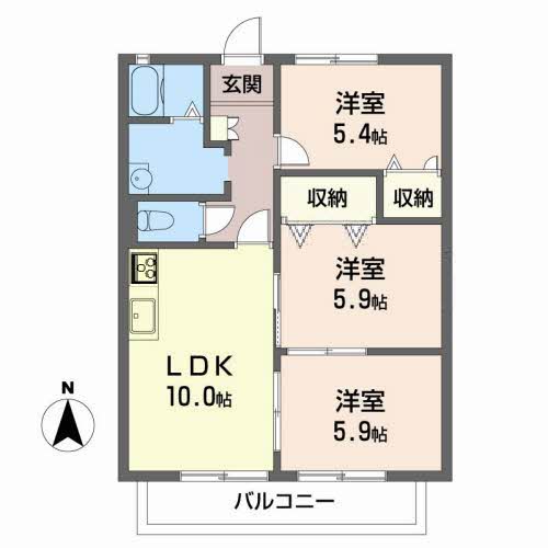 パイニーコーポ戸松 0202号-3