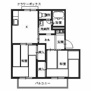 ヴィレッジ万葉C C202号-5