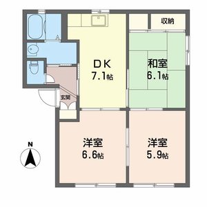 シャーメゾン新堂Ⅱ 0117号室