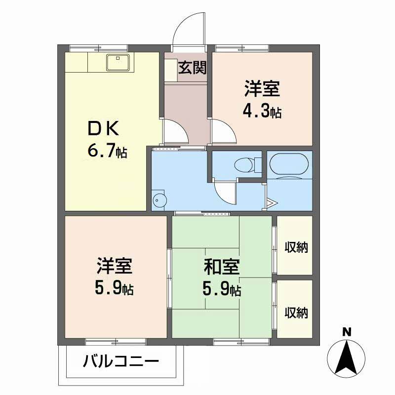 ガーデンハイツ緑ケ丘Ｃ，Ｄ D202号-14
