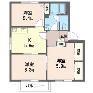 パ－クサイドディアスⅡ 102号室