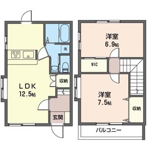 Ｃａｌａｍｕｓ　Ｔｅｒｒａｃｅ　Ａ 101号室