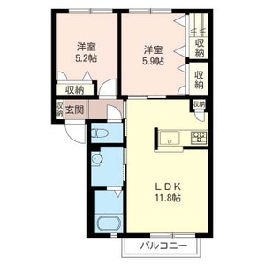 ＧＩＲＡＳＯＬＥ－ＯＶＥＳＴ 202号室