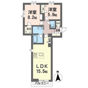 シャーメゾンｃａｌｍｅ 101号室