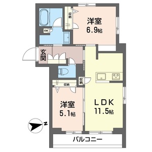 ノール　グリシーヌ 301号室