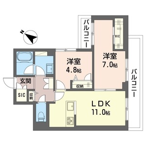 Ｃｏｕｒｔ　Ｚｏｓｈｉｇａｙａ 201号室