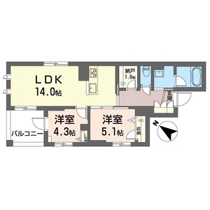 Ｃｏｕｒｔ　Ｚｏｓｈｉｇａｙａ 302号室