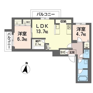 ラ　ヴェルビー　小竹町 301号室