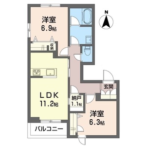 カンパネーヴェ 201号室