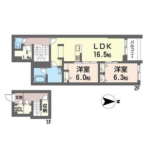 ウィズプラス等々力206号室_間取り画像