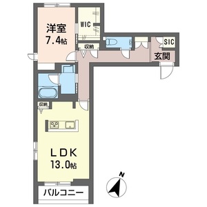 ソレイユ洗足201号室_間取り画像