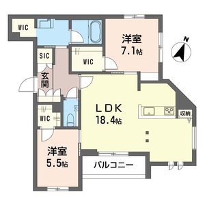 ソレイユ洗足203号室_間取り画像