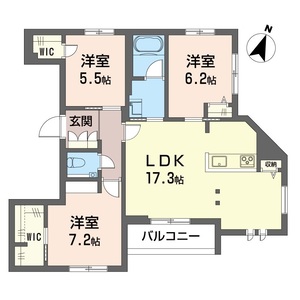 ソレイユ洗足302号室_間取り画像