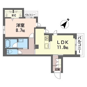 メゾンドフォレ中目黒202号室_間取り画像
