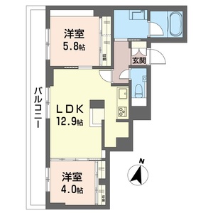 ドミール旗の台 302号室