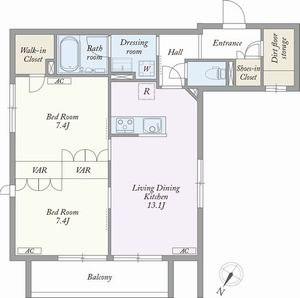 ＣＬＯＵＤ　ＩＫＥＮＯＨＡＴＡ 203号室