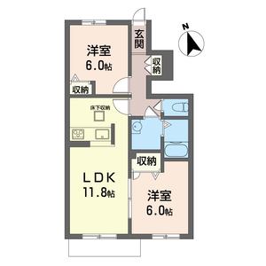 クロスコート 102号室