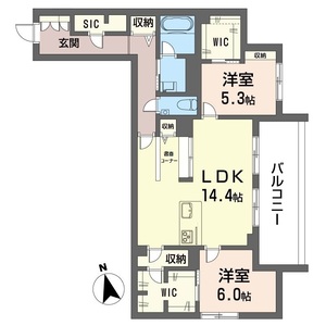 イーストガーデン206号室_間取り画像