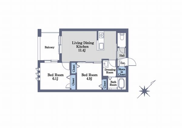 シャーメゾン武蔵野弐番館101-2