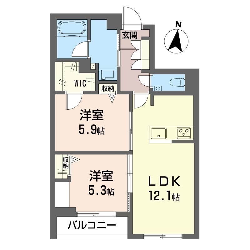 ブラン　ノワール 202号-5