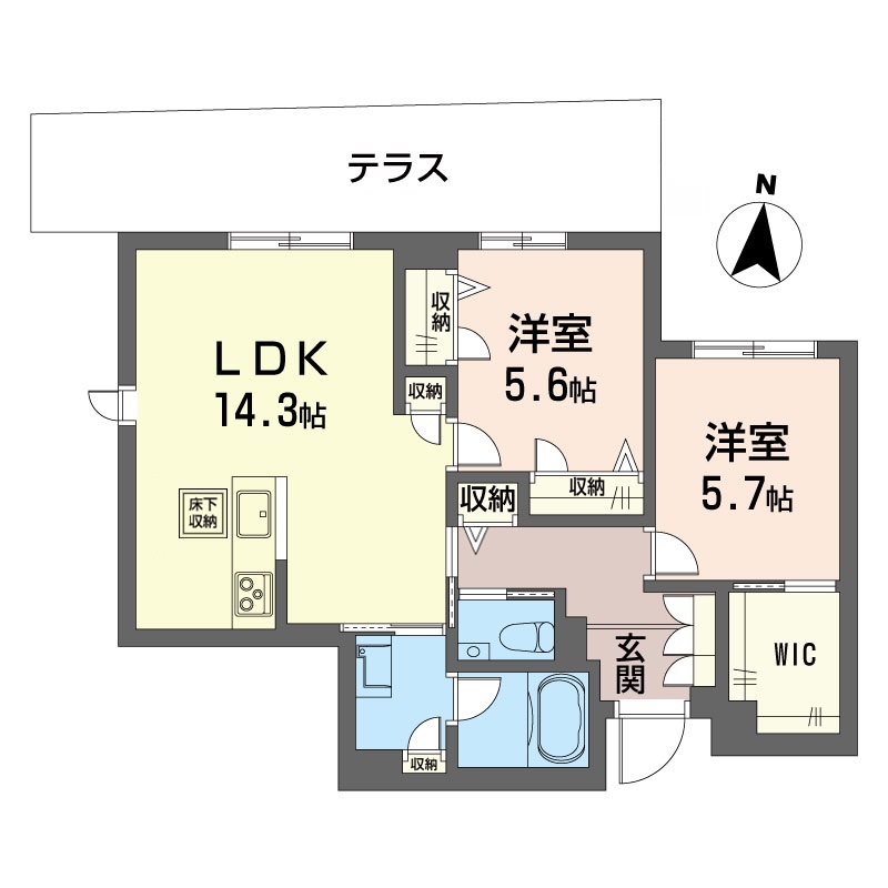 フェリシード 多摩川 102号-15