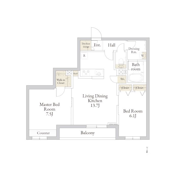 ホクレア府中 202号-16