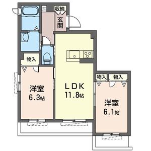 Ｇｒｅｅｎａｇｅちがさき 105号室