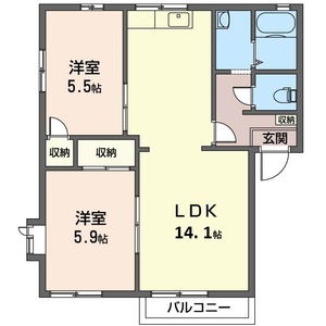 クローネ座間 202号室