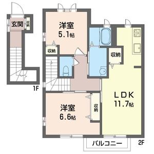ルナガーデン　Ａ 202号室