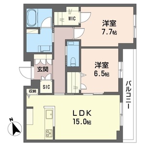 シャーメゾンステージ綱島201号室_間取り画像