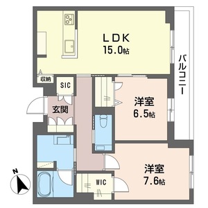 シャーメゾンステージ綱島202号室_間取り画像