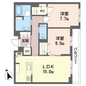 シャーメゾンステージ綱島301号室_間取り画像