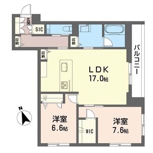 シャーメゾンステージ綱島303号室_間取り画像