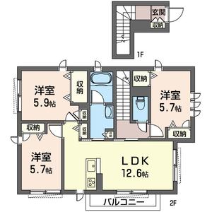 ドゥ　ラ　レーヌ　Ｅ 201号-16