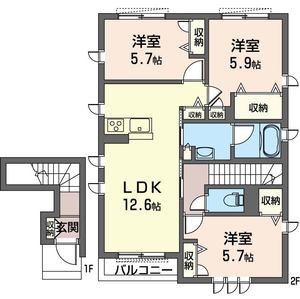 ドゥ　ラ　レーヌ　Ｆ 201号室