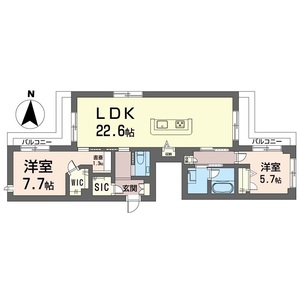 Ｋａｎｏａ（カノア）203号室_間取り画像