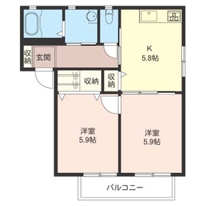 グリーンゲイブルスB棟 202号-13