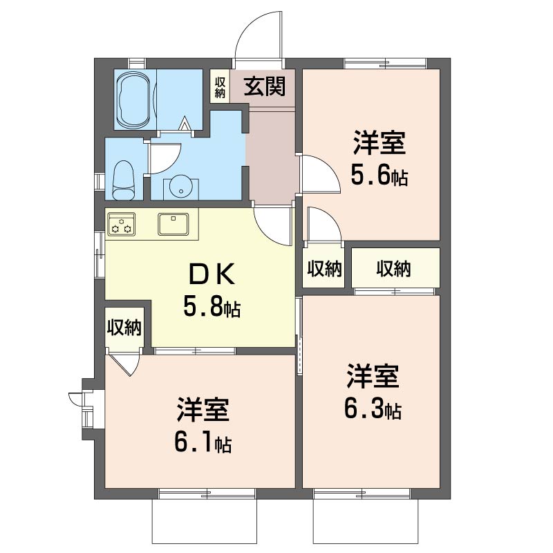 ハイツロックウェル 105号-3