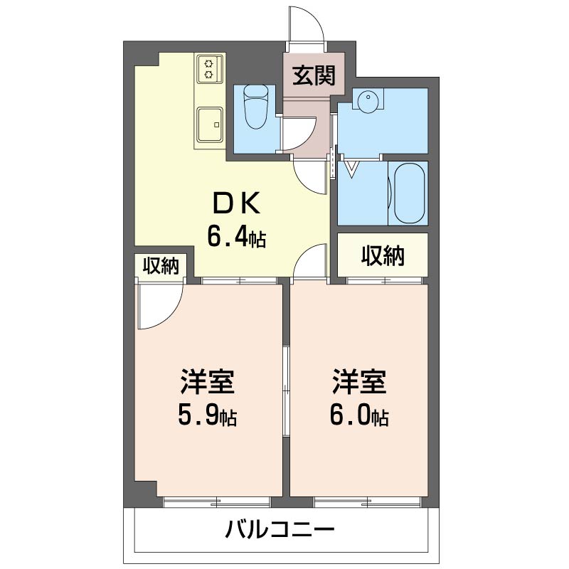 ヴェルディ白百合　Ａ館203-2