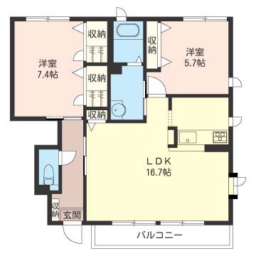 ラフィーネ日吉台　Ｂ 102号-14
