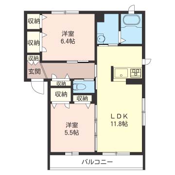 ルミエール八景 202号-2