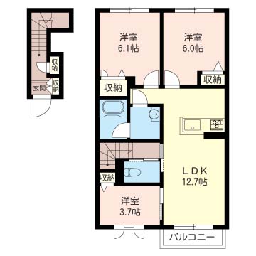 チェスナッツメゾンⅡ 202号-3