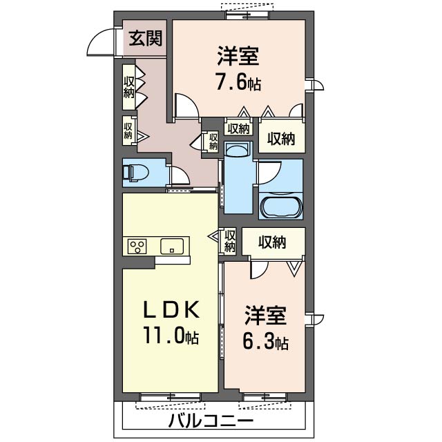 ヴィラ淡島 Ⅲ 301号-16