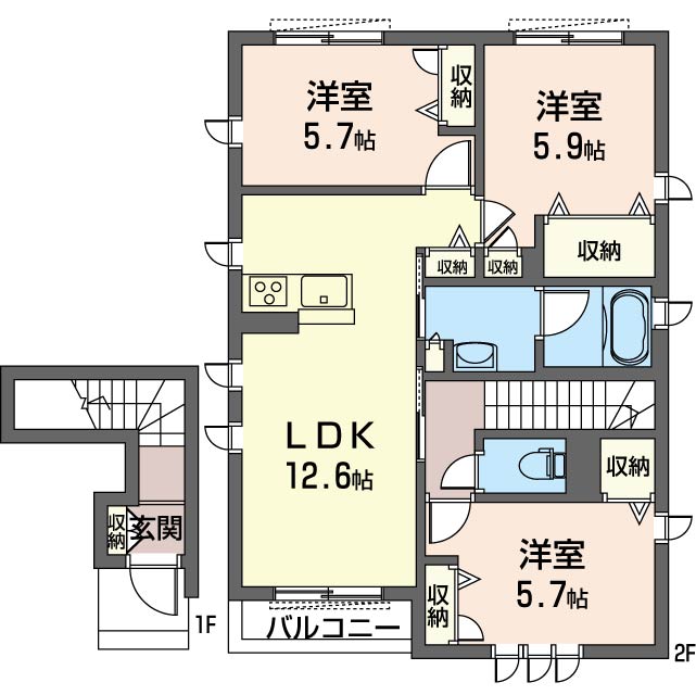 ドゥ ラ レーヌ F 201号-16