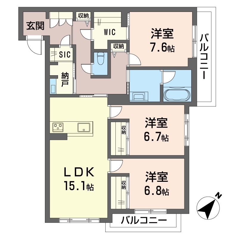 カームヴィル茅ケ崎 302号-15
