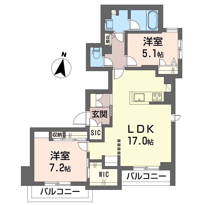 当社管理】グリナージュ 202号室（神奈川県海老名市） - 積水