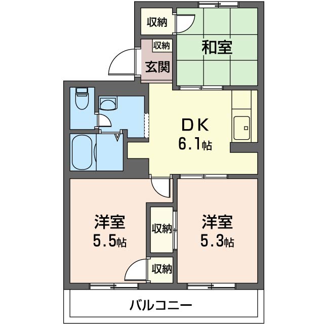 ウッドスクエア二俣川　Ｂ 301号-12