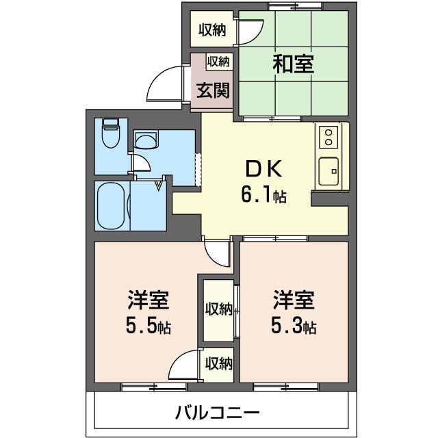 ウッドスクエア二俣川　Ｂ 301号-16